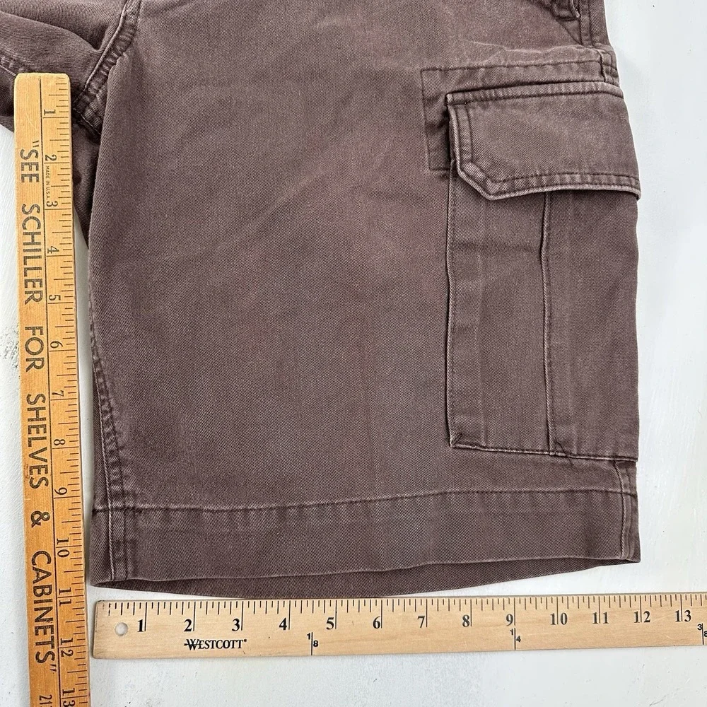 Y2K‎ Banana Republic Baggy Cargo Shorts Men Actual 33 x 11 Brown Cotton Military